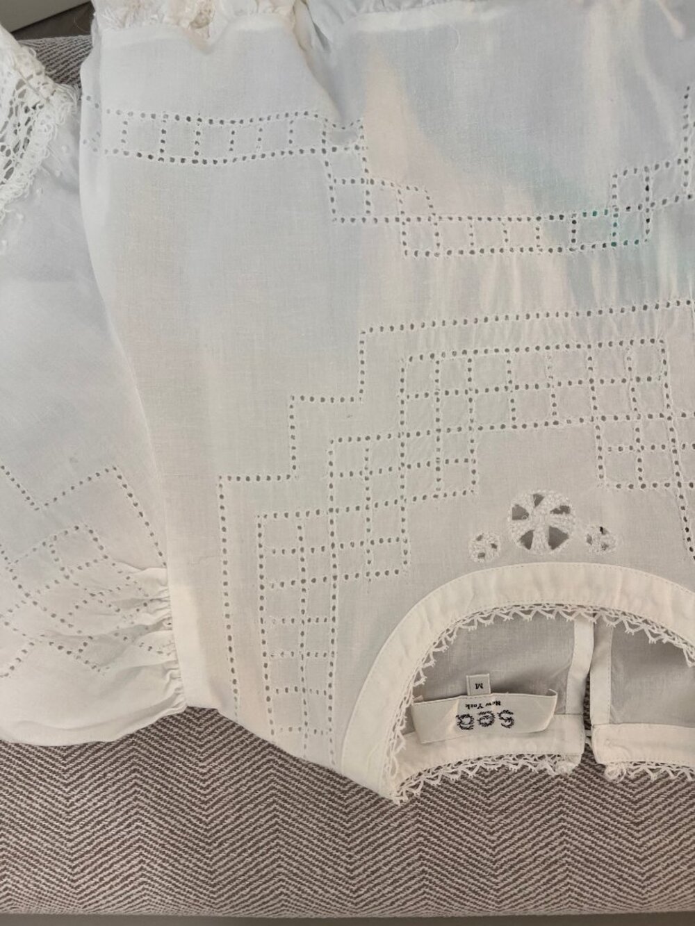 SEA NY Lilith Mini Dress - White - Worn Once, Drycleaned - Sz M - Picture 7 of 8